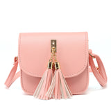 Candy Color Messenger Bag With Tassels