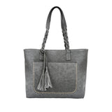 Women's Large Capacity Shoulder Handbag With Tassel